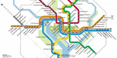 Washington dc metro harta sistemului