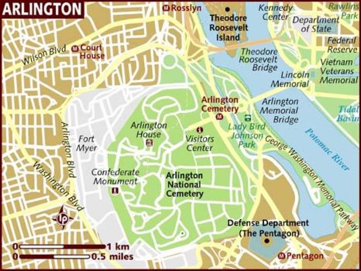 harta arlington din washington dc