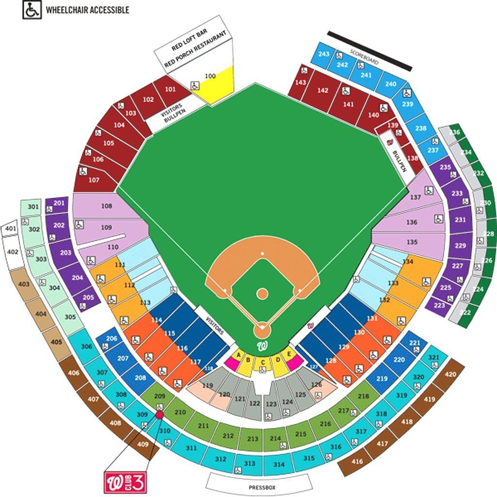 washington nationals stadion hartă