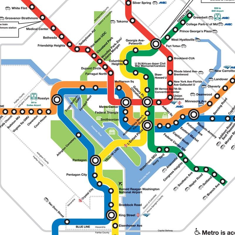 noi dc metro hartă