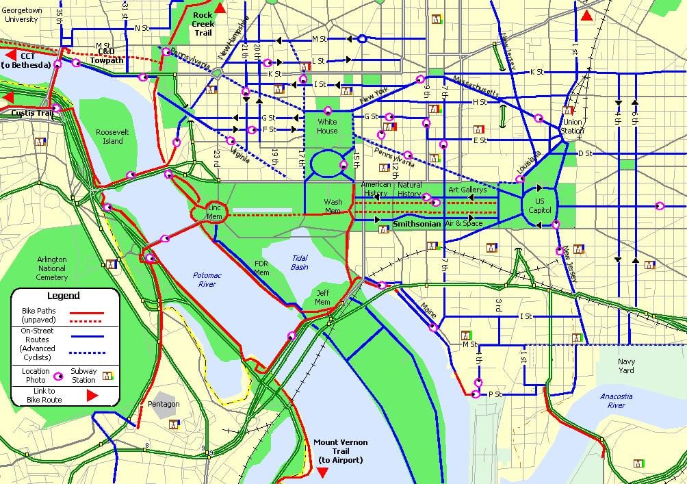 harta dc calea de biciclete