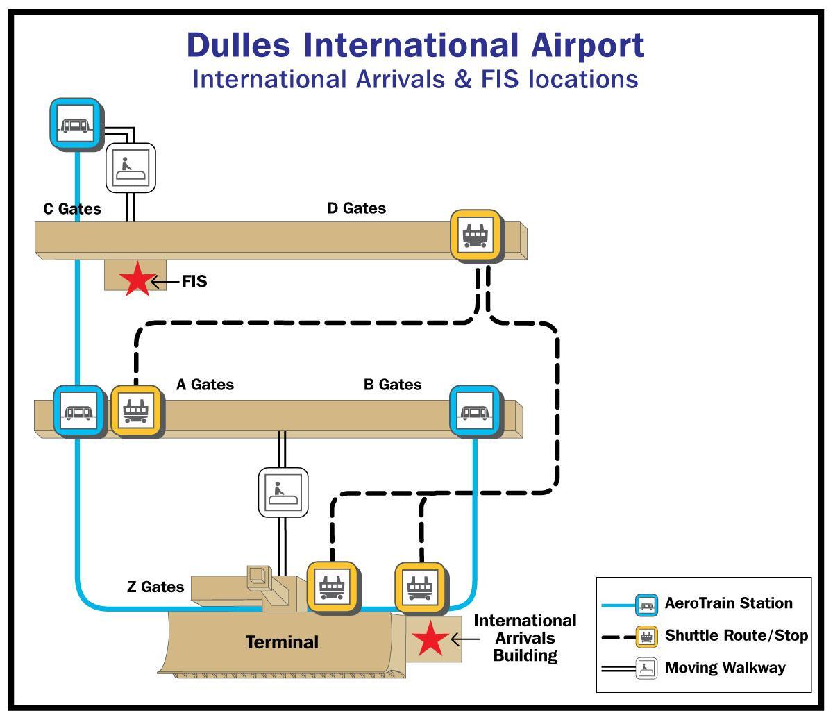aeroportul dulles poarta hartă
