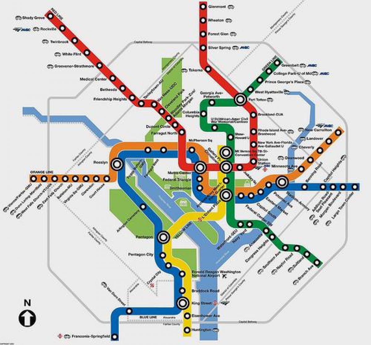 dc metro map planner