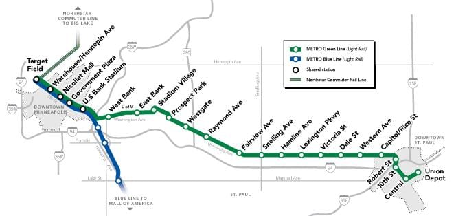 linia verde de metrou dc hartă
