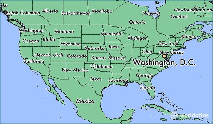 dc harta statele unite ale americii