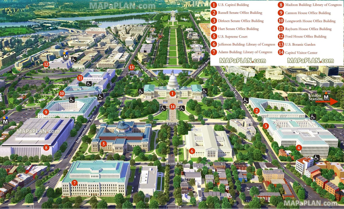 harta washington dc 3d