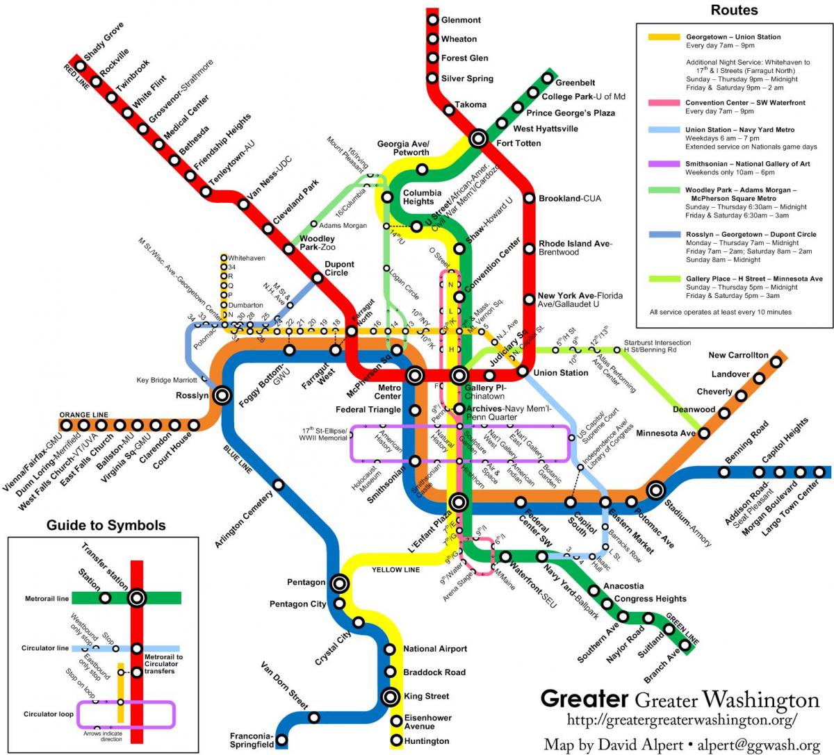 washington metro autobuz hartă