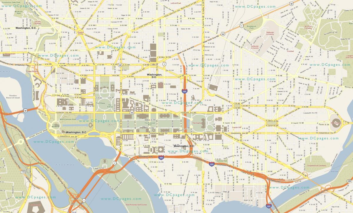 washington street arată hartă