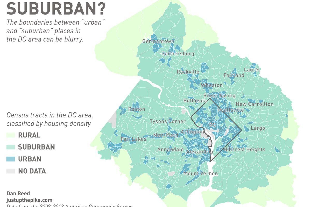 dc suburbii hartă