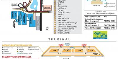 Aeroportul internațional Washington dulles hartă
