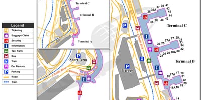 Washington national airport hartă