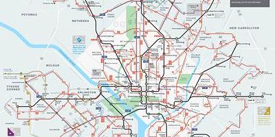 Dc metro autobuz hartă
