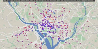 Dc închiriere de biciclete hartă