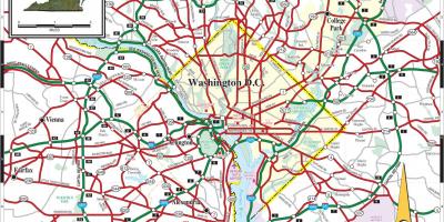 Washington dc metrou harta strada suprapunere