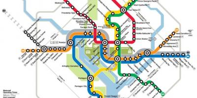 Washington dc metro rail harta