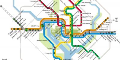 Washington stația de metrou hartă