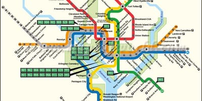 Washington dc tramvai hartă