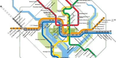 Washington dc tren hartă