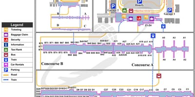 Dulles airport terminal hartă