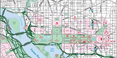 Washington downtown arată hartă