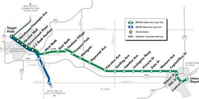 Linia verde de metrou dc hartă