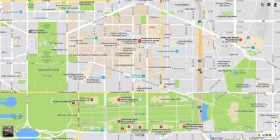 Harta de national mall și muzee