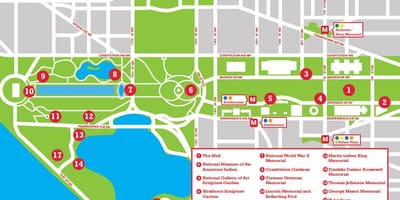 Harta de national mall de parcare