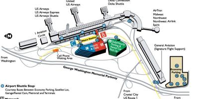 Ronald reagan washington national airport hartă