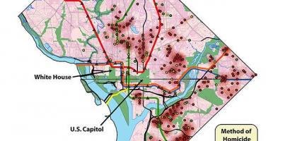 Washington dc cartiere rău hartă