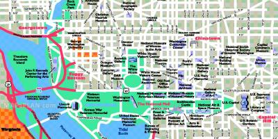 Washington dc atracții turistice hartă