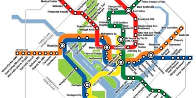 Wa dc metro hartă