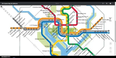 Dc călătorie de metrou hartă
