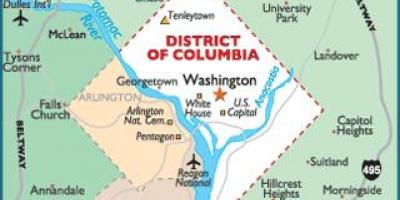 Washington dc și de stat de la washington hartă