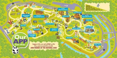 Grădina zoologică națională din washington dc hartă